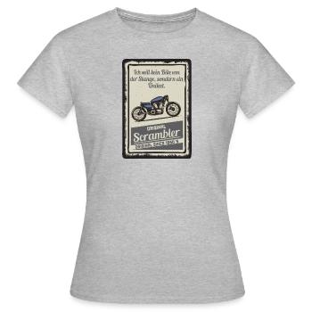Vélo unique - Pas un vélo standard - T-shirt Femme - gris chiné - Devant - AI Model Female 172 dark (172cm)