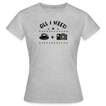Photographie photo photographe photos photo photo - T-shirt Femme - gris chiné - Devant - AI Model Female 172 dark (172cm)