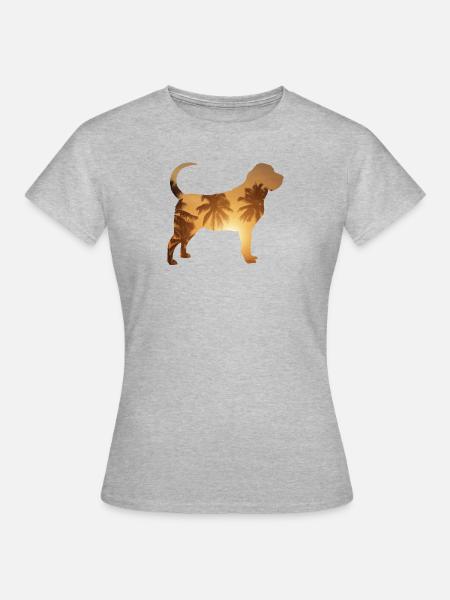 Sommerstrand - Bluthund - Frauen T-Shirt - Grau meliert