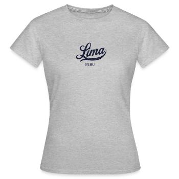 Retro Peru Stadt - Vintage Lima - Frauen T-Shirt - Grau meliert - Vorne - AI Model Female 172 dark (172cm)