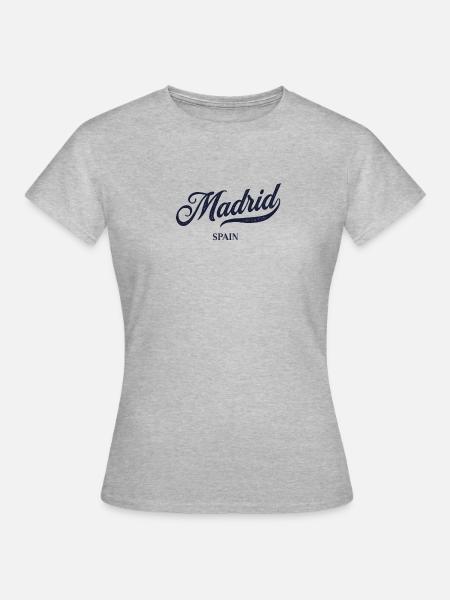 Retro Spain Stadt - Vintage Madrid - Frauen T-Shirt - Grau meliert