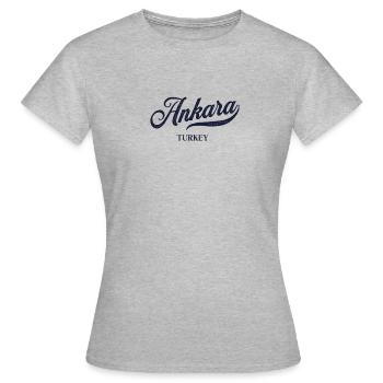 Retro Turkey City - Vintage Ankara - T-shirt Femme - gris chiné - Devant - AI Model Female 172 dark (172cm)