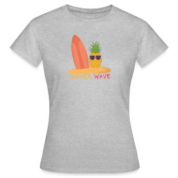 Été Ananas Heure d’été Soleil Fêtes Vagues - T-shirt Femme - gris chiné - Devant - AI Model Female 172 dark (172cm)