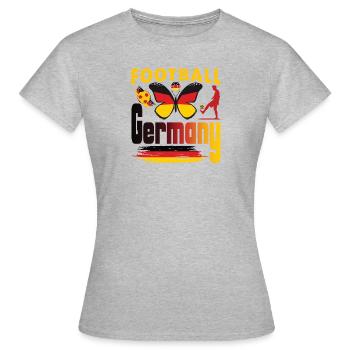 Football Germany World Champion Championship Ball - Women's T-Shirt - heather grey - Front - AI Model Female 172 dark (172cm)