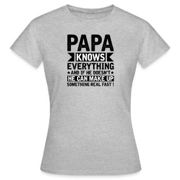 Dad Bad Influence - Cadeau du père - T-shirt Femme - gris chiné - Devant - AI Model Female 172 dark (172cm)