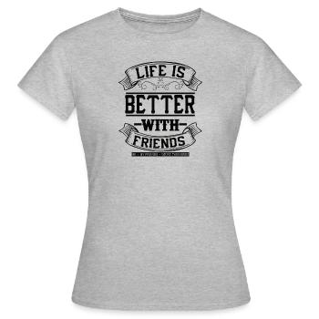 La vie des meilleurs amis - T-shirt Femme - gris chiné - Devant - AI Model Female 172 dark (172cm)