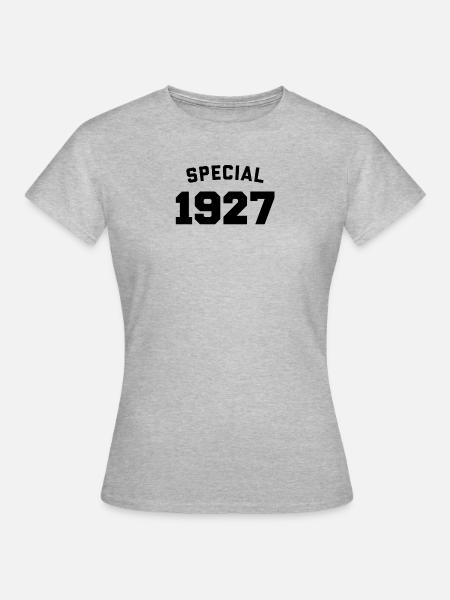 Lustiges Geburtstags-Special 1927 - Frauen T-Shirt - Grau meliert