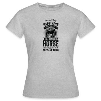 Riding - Haflinger Horse - Women's T-Shirt - heather grey - Front - AI Model Female 172 dark (172cm)