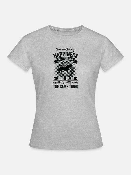 Reiten - Andalusischer Pferd - Frauen T-Shirt - Grau meliert