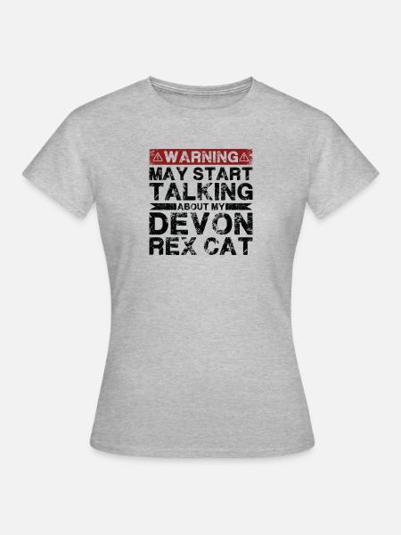 Apropos Devon Rex Cat - Frauen T-Shirt - Grau meliert