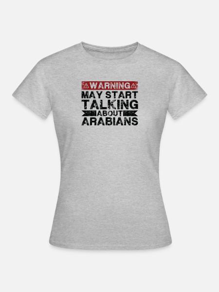 Über Araber Sprechen - Frauen T-Shirt - Grau meliert