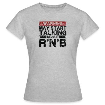 En parlant de musique R’n’B - T-shirt Femme - gris chiné - Devant - AI Model Female 172 dark (172cm)