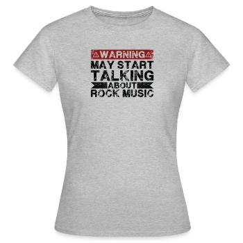 Über Rockmusik Sprechen - Frauen T-Shirt - Grau meliert - Vorne - AI Model Female 172 dark (172cm)