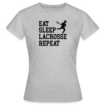 Lacrosse Spieler spielen Lacrosse Relax Lacrosse - Frauen T-Shirt - Grau meliert - Vorne - AI Model Female 172 dark (172cm)