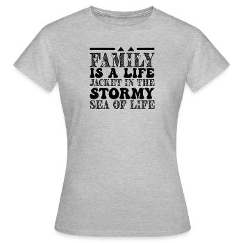 Homme de famille Grand-père Grand-mère Fête de famille Petits-enfants - T-shirt Femme - gris chiné - Devant - AI Model Female 172 dark (172cm)