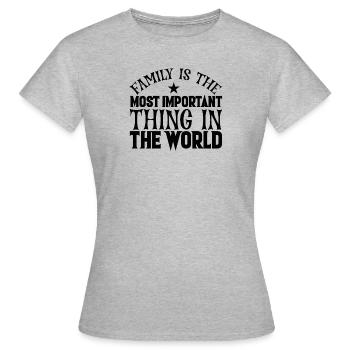 Homme de famille Grand-père Grand-mère Fête de famille Petits-enfants - T-shirt Femme - gris chiné - Devant - AI Model Female 172 dark (172cm)