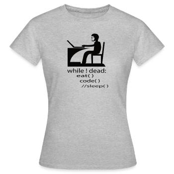 Cadeau de programmeur développeur de logiciels - T-shirt Femme - gris chiné - Devant - AI Model Female 172 dark (172cm)