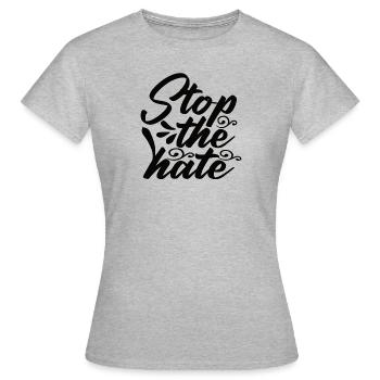 Nationalité Homme Contre le racisme Droits de l’homme - T-shirt Femme - gris chiné - Devant - AI Model Female 172 dark (172cm)