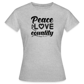 Paix Paix Amour Paix Mondiale Paix - T-shirt Femme - gris chiné - Devant - AI Model Female 172 dark (172cm)