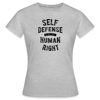 Krav Maga Self Défense Arts Martiaux Cadeau - T-shirt Femme - gris chiné - Devant - AI Model Female 172 dark (172cm)