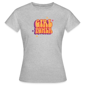 Girl Power Woman Power - Women's T-Shirt - heather grey - Front - AI Model Female 172 dark (172cm)