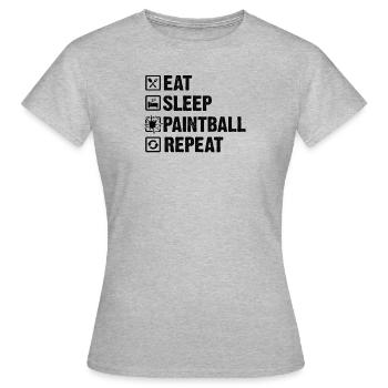 Paintball Cadeau Paintballer Paintball Player - T-shirt Femme - gris chiné - Devant - AI Model Female 172 dark (172cm)