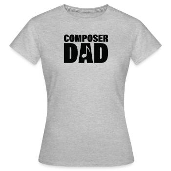 Job - Père compositeur - T-shirt Femme - gris chiné - Devant - AI Model Female 172 dark (172cm)