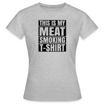 Viande fumée - T-shirt Femme - gris chiné - Devant - AI Model Female 172 dark (172cm)