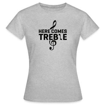 Vinyl Musiker Retro Musik Vinyl Vintage Musizieren - Frauen T-Shirt - Grau meliert - Vorne - AI Model Female 172 dark (172cm)