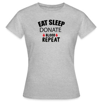Blood donation Blood donations Blood donors - Women's T-Shirt - heather grey - Front - AI Model Female 172 dark (172cm)
