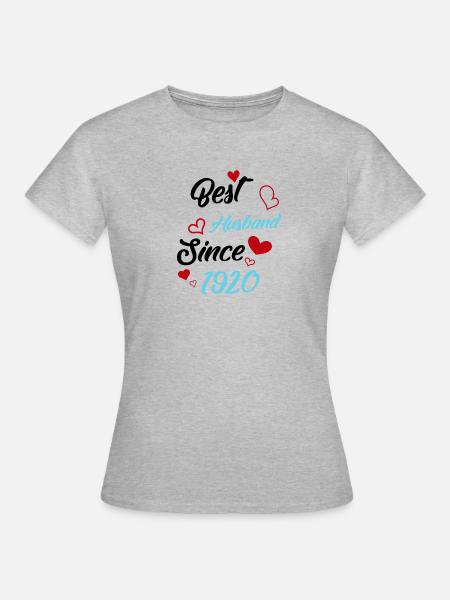 Bester Ehemann seit 1920 Hochzeit - Frauen T-Shirt - Grau meliert