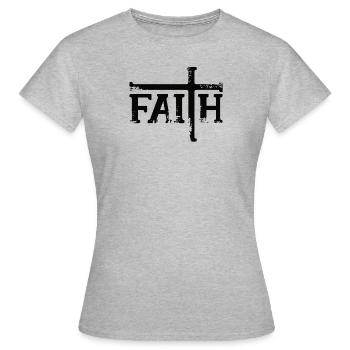 Christianisme Jésus Religion Foi Croix Prière - T-shirt Femme - gris chiné - Devant - AI Model Female 172 dark (172cm)