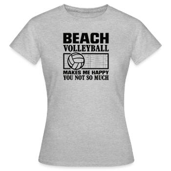 Volleyball Volley Aufschlag Volleyballspieler - Frauen T-Shirt - Grau meliert - Vorne - AI Model Female 172 dark (172cm)