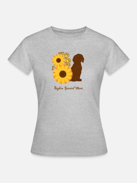 Sonnenblumenmutter - Boykin Spaniel - Frauen T-Shirt - Grau meliert