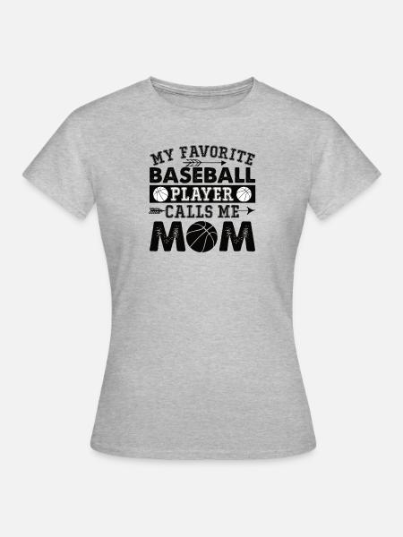 Baseball Mama - Frauen T-Shirt - Grau meliert