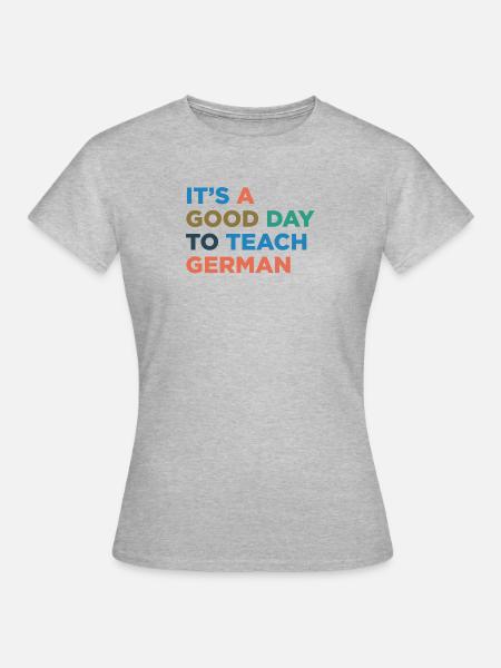 Deutschlehrer Unterrichten - Frauen T-Shirt - Grau meliert