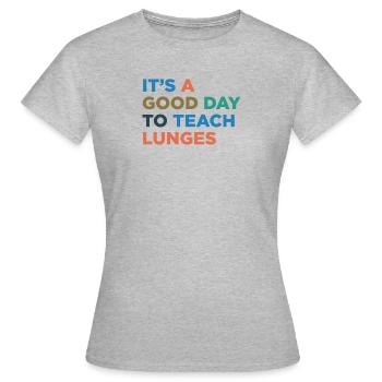Enseigner l’entraîneur de fentes - T-shirt Femme - gris chiné - Devant - AI Model Female 172 dark (172cm)