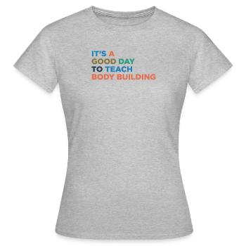 Lehren Sie Body Building Coach - Frauen T-Shirt - Grau meliert - Vorne - AI Model Female 172 dark (172cm)