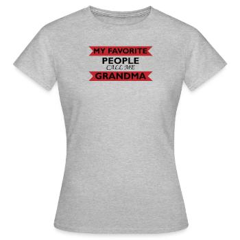 Grandma Pensioner Grandma Grandson Granddaughter Grandma - Women's T-Shirt - heather grey - Front - AI Model Female 172 dark (172cm)