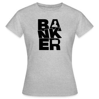Travail dans le secteur bancaire - Banquier - T-shirt Femme - gris chiné - Devant - AI Model Female 172 dark (172cm)