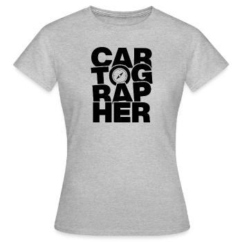 Cartography profession - cartographer - Women's T-Shirt - heather grey - Front - AI Model Female 172 dark (172cm)