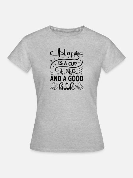 Bücher Lesen Bücherwurm - Frauen T-Shirt - Grau meliert