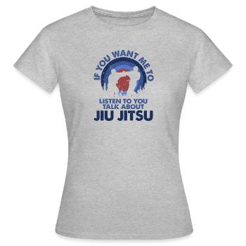 Je veux que j’écoute, Ju Jitsu - T-shirt Femme - gris chiné - Devant - AI Model Female 172 dark (172cm)