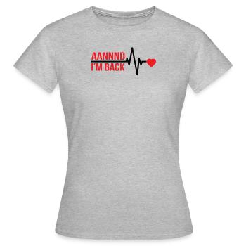 Crise cardiaque chirurgie cardiaque pontage de maladie cardiaque - T-shirt Femme - gris chiné - Devant - AI Model Female 172 dark (172cm)
