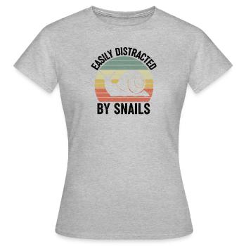 Escargot Coquille d’escargot Chers amis cadeau - T-shirt Femme - gris chiné - Devant - AI Model Female 172 dark (172cm)