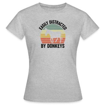 Donkey donkey donkey owner donkey holder gift - Women's T-Shirt - heather grey - Front - AI Model Female 172 dark (172cm)