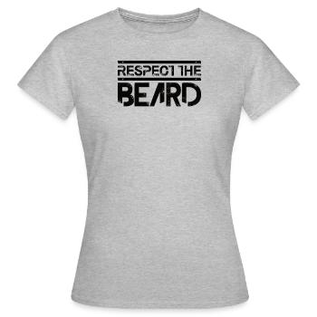 Vollbart und Bartträger Barthaare Schnauzbart - Frauen T-Shirt - Grau meliert - Vorne - AI Model Female 172 dark (172cm)