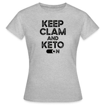 Régime céto - T-shirt Femme - gris chiné - Devant - AI Model Female 172 dark (172cm)