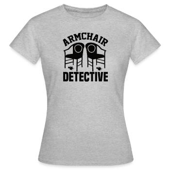 True Crime Crime Series Crime Detective - Women's T-Shirt - heather grey - Front - AI Model Female 172 dark (172cm)