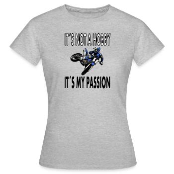 Motocross fahren Kaskade stunt Motorrad Geschenk - Frauen T-Shirt - Grau meliert - Vorne - AI Model Female 172 dark (172cm)